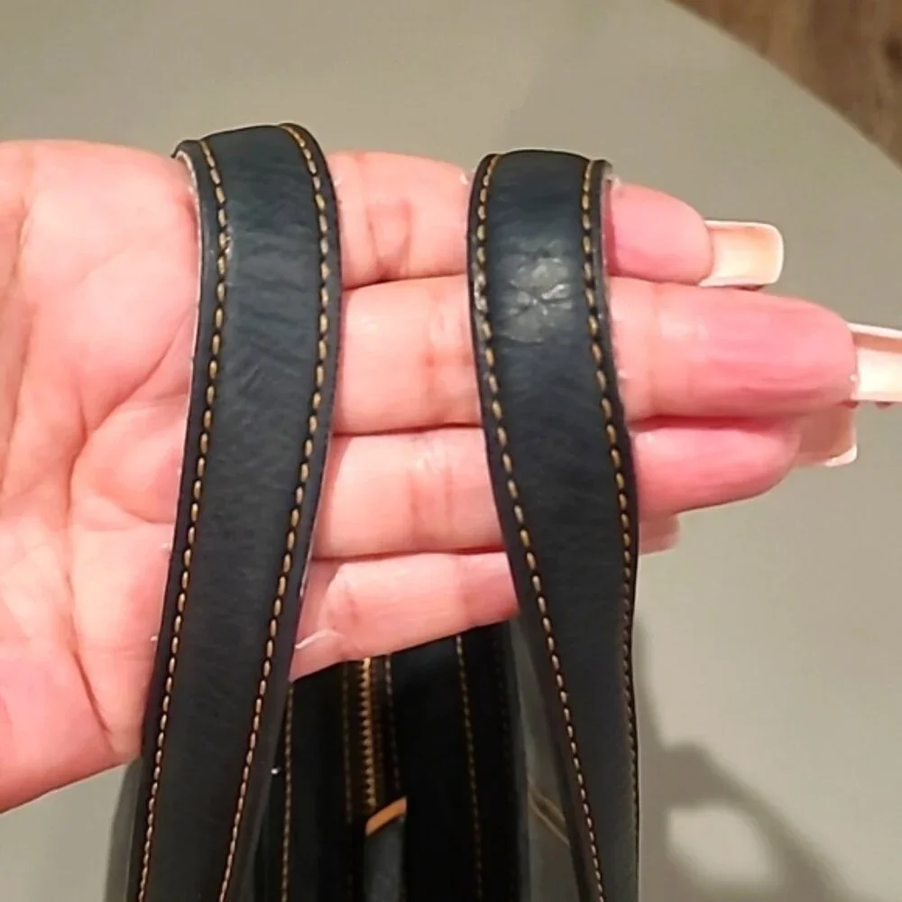 Vera Bradley Sagebrush Satchel Gallatin Leather Black and Tan - Picture 7 of 14